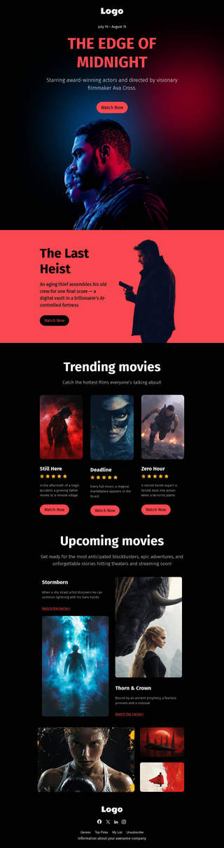 Rich Media Email Template — Trending Shows