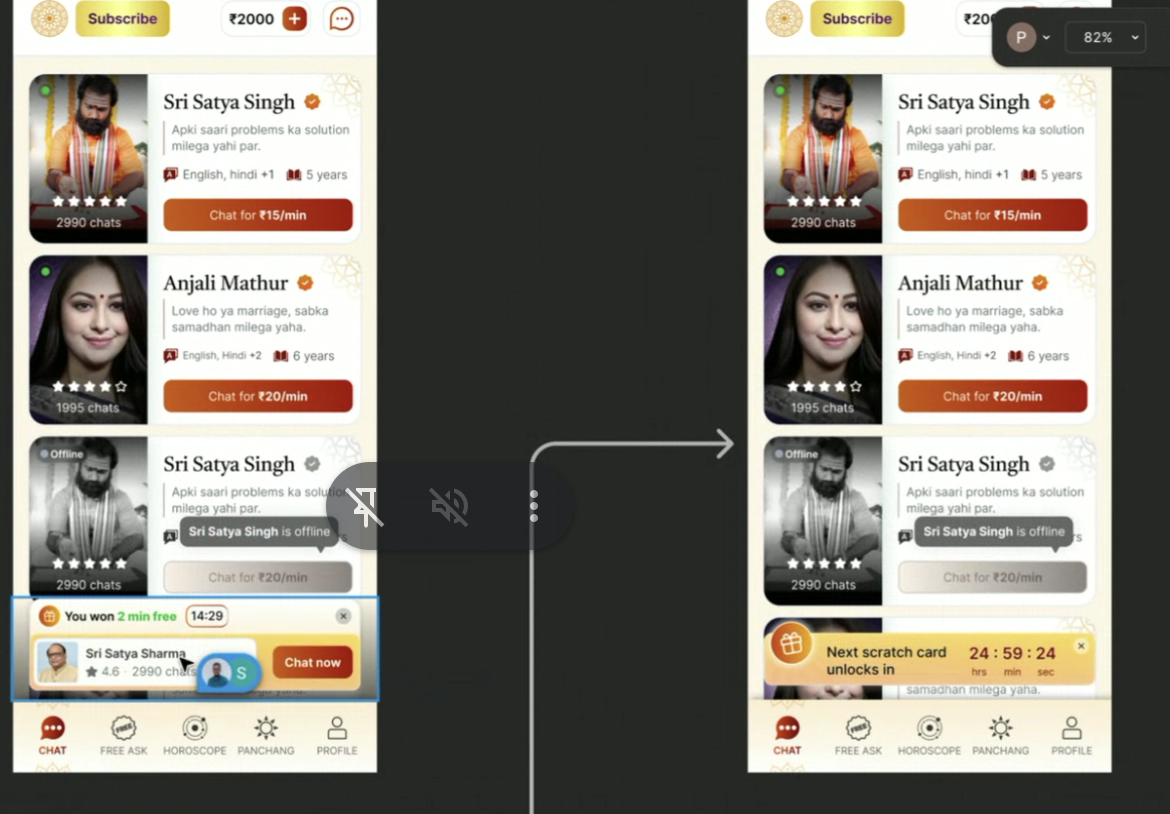Zupee Uses Contextual Pinned Banners After Scratch Cards