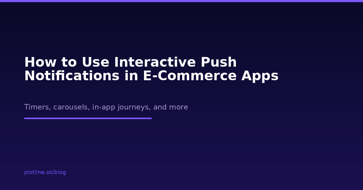 How to Use Interactive Push Notifications in E-Commerce Apps