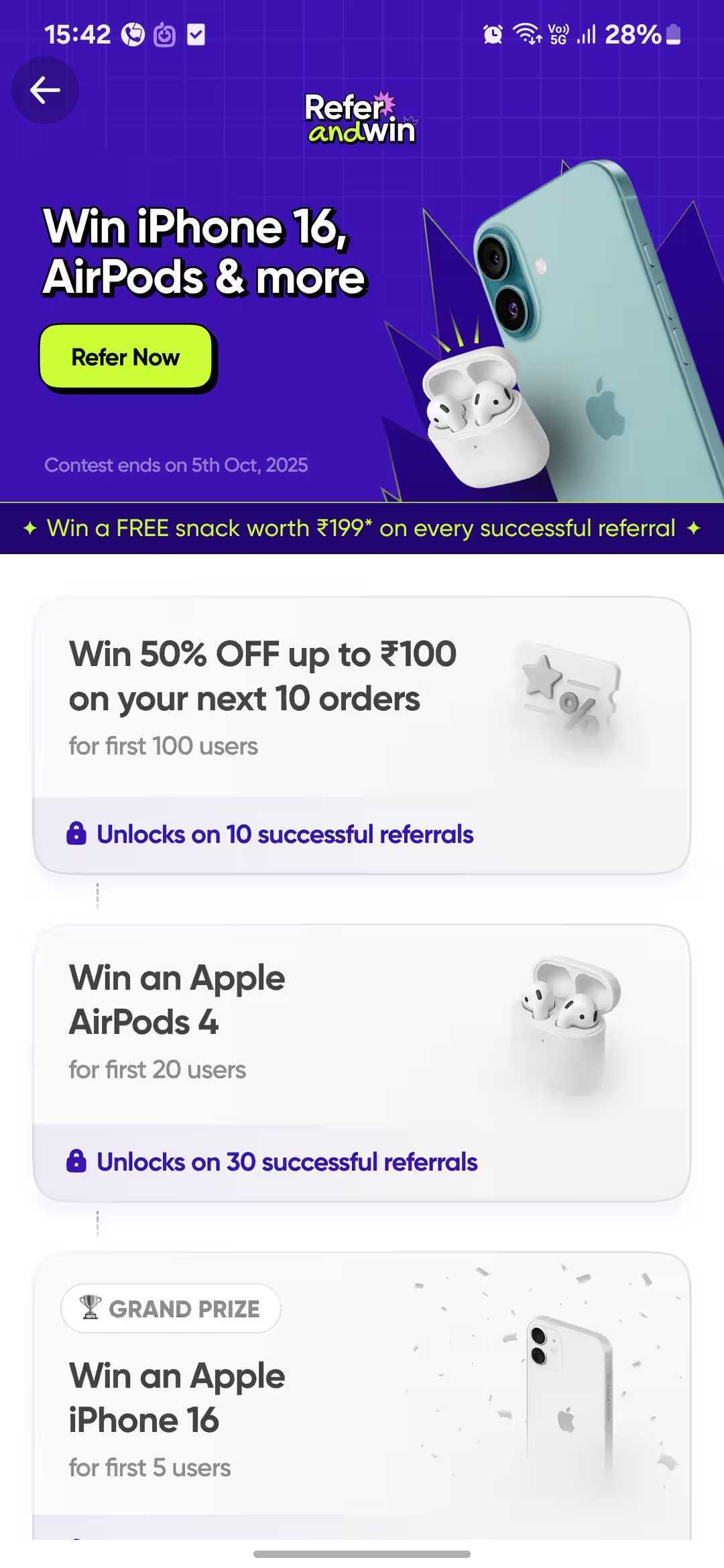 Snacc Drives Referrals with Milestone Tracking