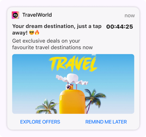 Countdown Timer Push Notification Template