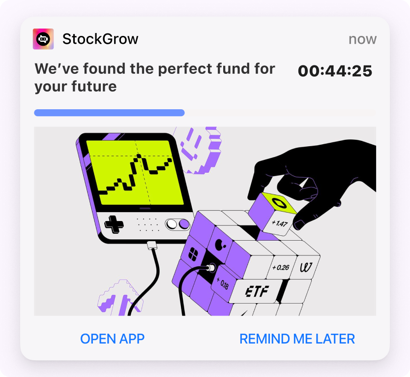 Progress Timer Push Notification Template