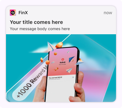 Message with Image Push Notification Template
