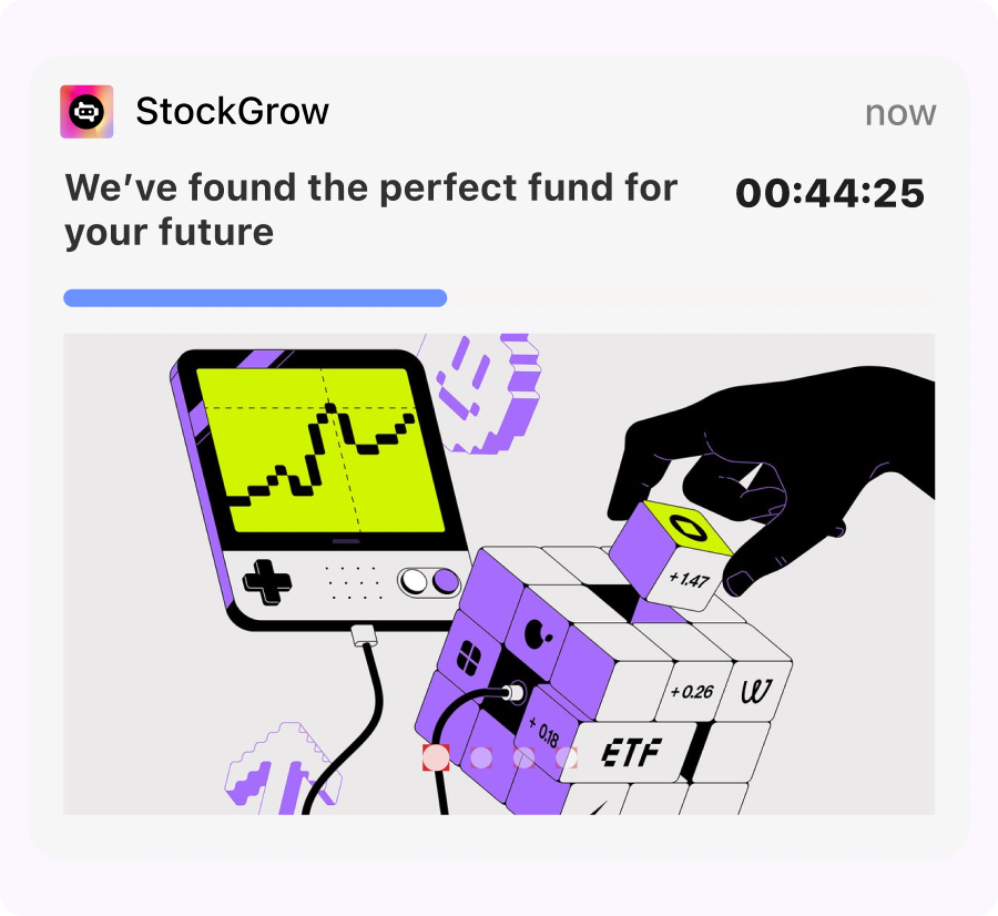 Autoscroll Carousel with Progress Bar Push Notification Template